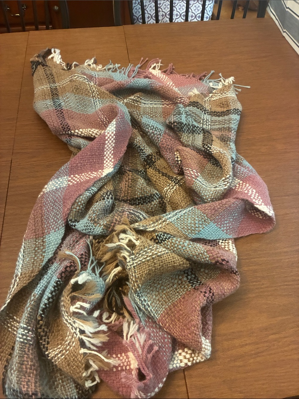 New w/o tags 100% Alpaca fur carriage blanket in tartan plaid - Picture 2 of 3